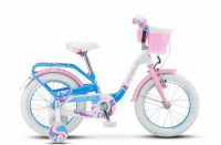 Детский велосипед Stels Pilot-190 16" V030 Белый розовый голубой 2022 - магазин СпортДоставка. Спортивные товары интернет магазин в Санкт-Петербурге 