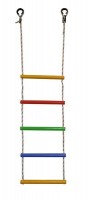 Детская веревочная лестница для ДСК 5 перекладин цвет радуга ЛВ5-3В - магазин СпортДоставка. Спортивные товары интернет магазин в Санкт-Петербурге 